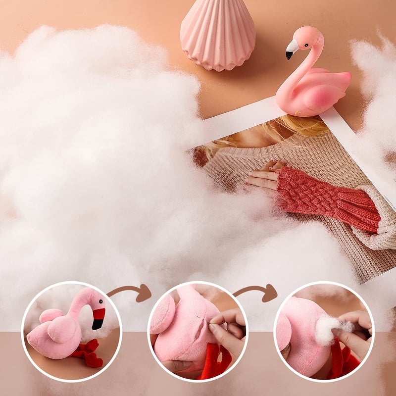 cedarol 100g/3.53OZ Premium Polyester Fiber, Fiber Fill Stuffing, White High Resilience Fill Fiber for Stuffed Animal Crafts, Pillow Filling and Fiberfill DIY Dolls - Image 5